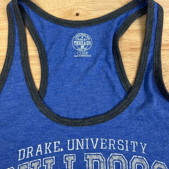 Rivalry Threads Drake Bulldogs Blue Racerback Tank Top - Size Large - NWT - Picture 3 of 10